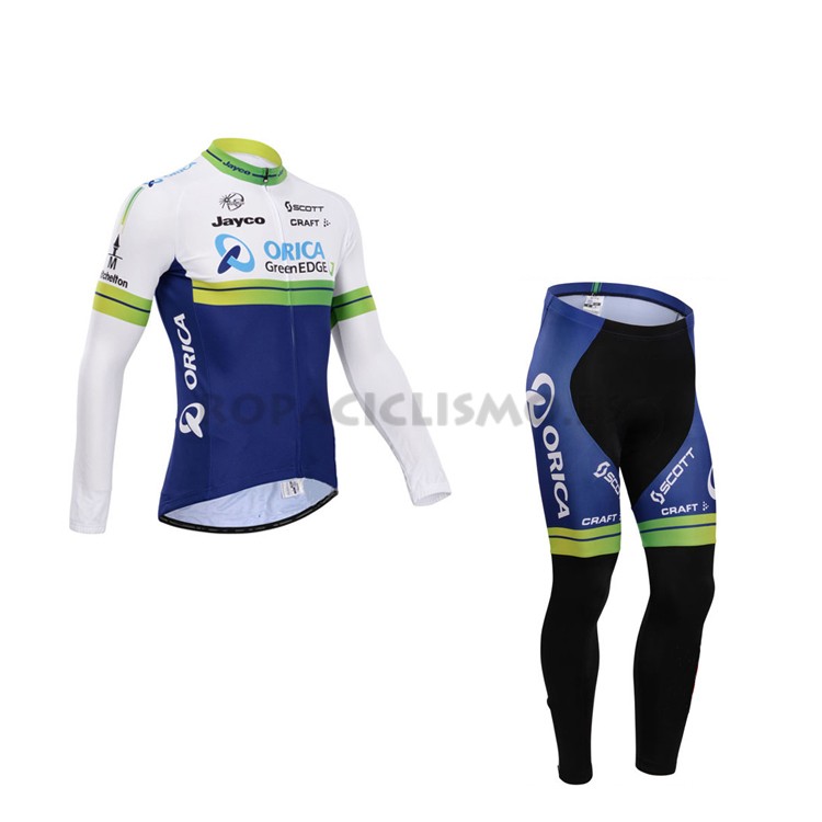 2014 Maillot GreenEDGE mangas largas azul